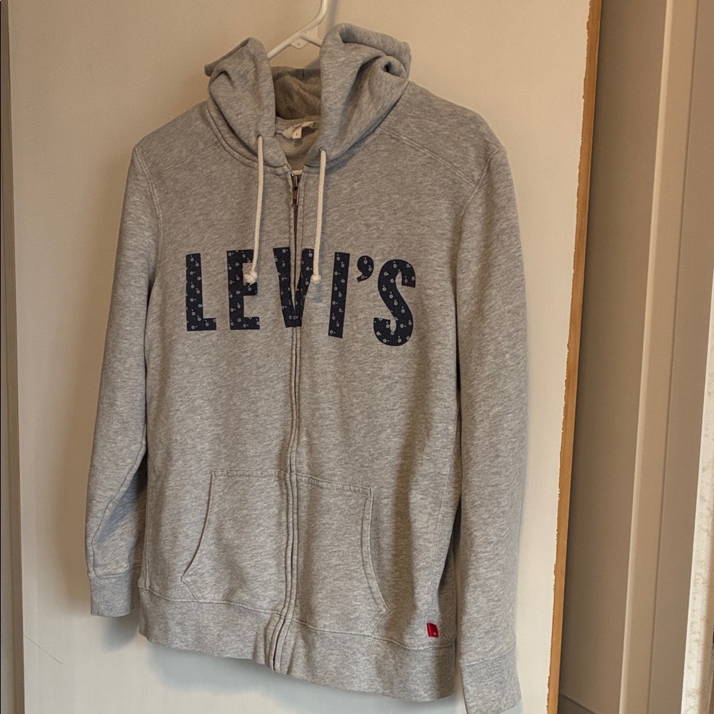 Levi's junior women Zip-Up Gray hoodie, sz large